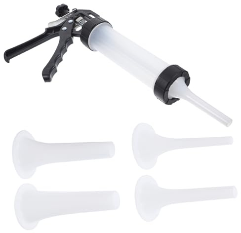 GLEAVI Insaccatrice Salsiccia Manuale Acciaio con Tubi Diametri Diversi Freschi Fatti Casa Compatta e Facile da Fatica e