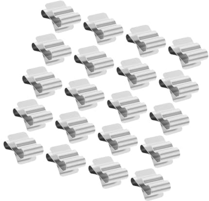NAMOARLY 20 Stück Edelstahl Solar Kabelclips Doppel draht Kabelhalter für Photovoltaik Rahmenbefestigung und Bootskabelmanagement Selbstklebend Einfache Montage ohne Werkzeug