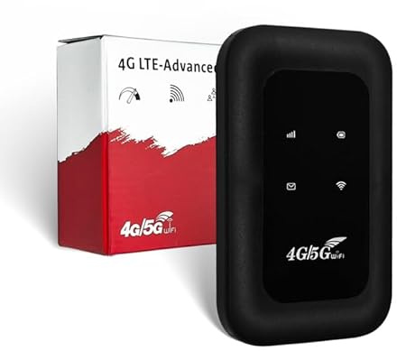 Router WiFi 4G LTE Portátil con Tarjeta SIM | Módem MIFI 150Mbps con Batería 2100mAh | Hotspot Inalámbrico para Viajes, Oficina y Casa | Conecta hasta 10 Dispositivos – Modelo MF800 / H806