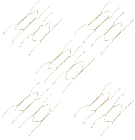 Générique Lot de 10 Porte-Assiettes Muraux en Fil Métallique Ressorts Extensibles Supports Invisibles pour Présentation d'Assiettes Décoratives Crochets Muraux Robustes Adaptés à la la