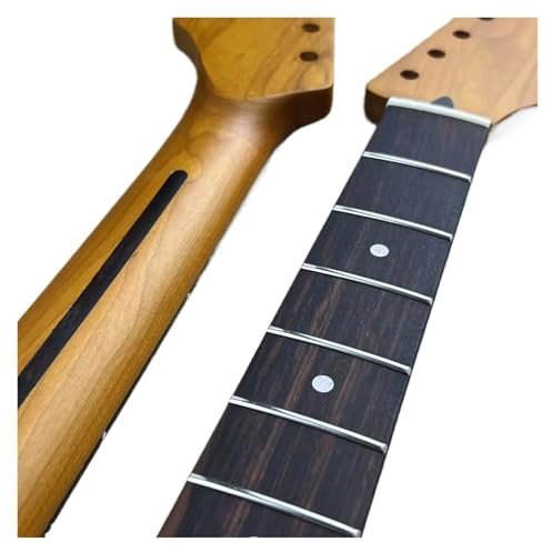 Mástil De Guitarra Eléctrica Mástil de guitarra vintage 21 trastes con parte trasera contorneada y diapasón palisandro repuesto