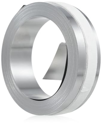 Eujgoov Recharge de Ruban de Gaufrage en Métal, Recharges d'étiqueteuse en Aluminium Non Adhésives 12 Mm X 4,8 M 12 Mm X 6,4 M, étiquettes 3D pour étagères d'armoires Industrielles pour M1011 M11