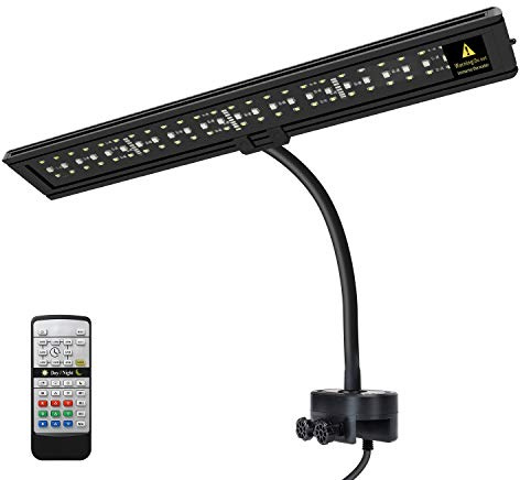 IREENUO LED Aquarium Beleuchtung, Aquarium Klemmleuchte mit Fernbedienung, Aquariumlampe für Reef Coral und Wasserpflanzen