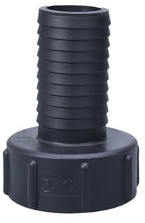 MACHSWON 1000L IBC 60mm Water Tank Garden Hose Adapter Thread Valve Connector to 1-1/2 inch
