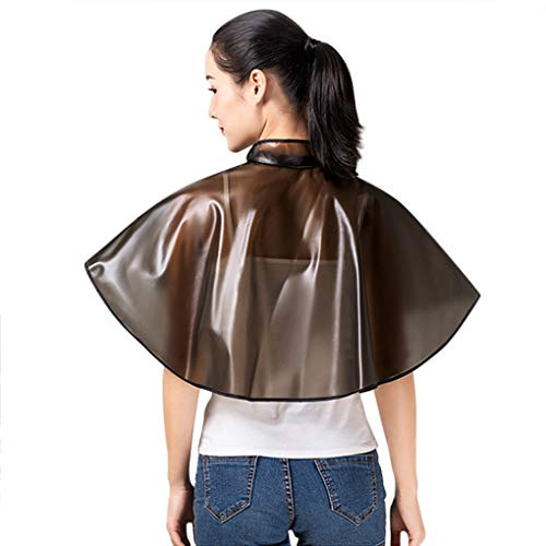 JIAHG Cape de Salon de Coiffure Plastique Imperméable Cape de Coupe de Cheveux Coiffeur pour Adulte et Enfant Châle Teinture de Cheveux d'Intérieur Maison non Jetable
