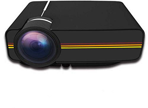 LIUXIUER Mini Proiettori Multimediali Portatili HD LED, Home Theater con Telecomando, Supporto HDMI, VGA, AV, SD, USB (Nero)