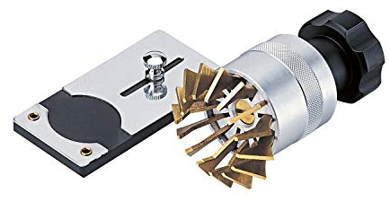 Glasabheber mit Aluminiumtrommel, mit Messinggreifern und Kunststoff-Drehgriff, spezielles Uhrmacherwerkzeug zum Einsetzen von Uhrengläsern