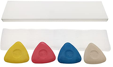 JUHONNZ Schneiderkreide, 4 Pcs Stoffkreide Schneider Kreide Farbige Stoff Marker Schneider zum Schneiden Nähen Quilten Basteln