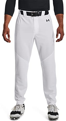Under Armour Men's Utility Baseball Pants 22, (100) White / / Black, X-Large