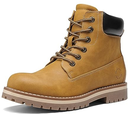 Bruno Marc Stivali Uomo da Neve Stivali Invernali Classici Scarponcino Foderata Caldo Antiscivolo Comode,Size 43,Giallo,SBSB226M-E