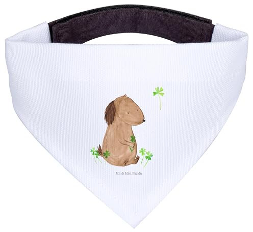Mr. & Mrs. Panda Hundehalstuch S Hund Kleeblatt - Geschenk, Sprüche, Tuch, Hunde, Motivation, Kleine, Süß, Viel Glück, Glücksbringer, Halstuch