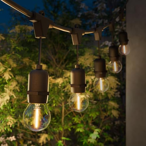 Ledvion LED Lichterkette Außen 15M IP65 15W 220-240V Silber | Für Einfahrt Gartenweg Terrasse oder Fassade geeignet und klar auf den Außeneinsatz ausgerichtet