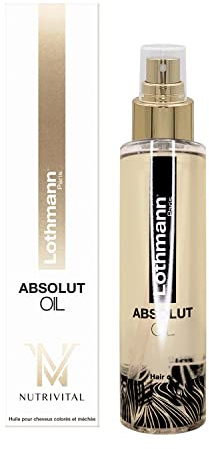 Lothmann Paris - Huile Absolut Oil 150 ml – Huile Capillaire Sans Rinçage aux Huiles d'Argan, Jojoba et Dattier du Désert – Anti-Frisottis, Brillance et Nutrition – Tous Types de Cheveux