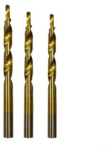 ZYWUOY 3-teilige titanbeschichtete Bohrer, titanbeschichteter Stufenbohrer für Holzbearbeitungs-Taschenlochlehre 8-4/9-5/10-6 mm