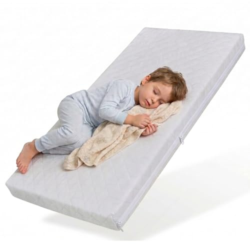 Kindermatratze SMART, Babymatratze 80x180 cm mit abnehmbarem Bezug, waschbar bei 60°C für Kinderbett, 180x80 cm, 8cm hoch, eco5 zertifiziert, Körpergewicht bis 60kg Hergestellt in der EU