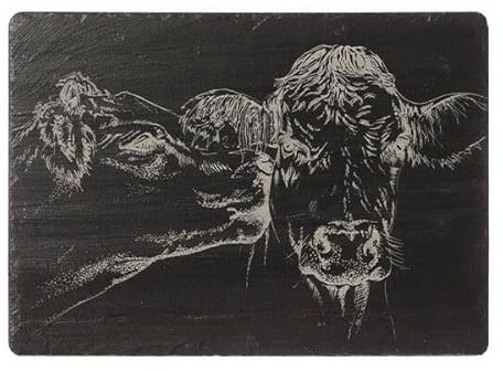 The Just Slate Company Kissing Cows Slate Cheese Board