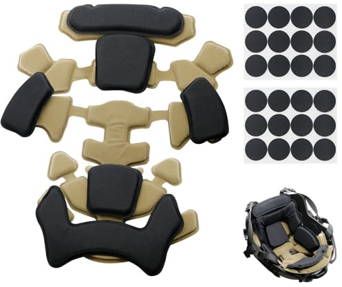 Qavctw Airsoft Taktische Helm Pads Interner Ersatz Memory Foam Pad Fahrrad Helm Zubehör für ACH/Mich/IBH/PASGT/USMC/Airsoft
