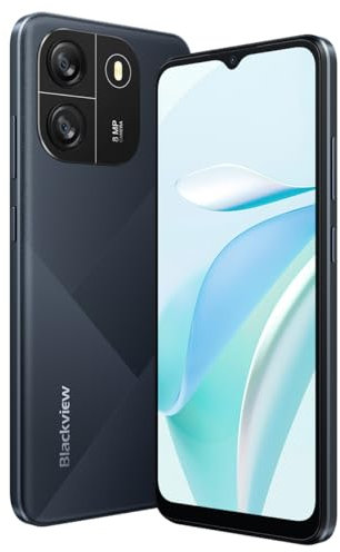 Blackview Wave 6C 4G Smartphone ohne Vertrag Ggünstig, 6,5’’ HD+, Octa-Core 4GB+32GB(1TB Externe SD), 5MP+8MP, 5100mAh Batterie, Android 13 DUAL SIM Handy, Smart-K Box Lautsprecher, GPS Schwarz