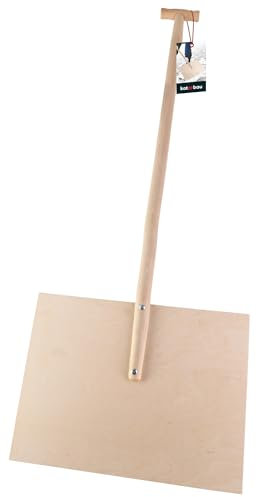 KOTARBAU® Pala quitanieves de madera con mango, 50 x 38 cm, pala de madera contrachapada, pala de nieve para niños, pala de nieve de madera