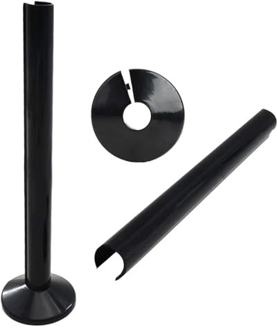 NAYAGOGO 4 pcs Radiator Pipe Covers & Collars, Black Radiator Pipe Covers