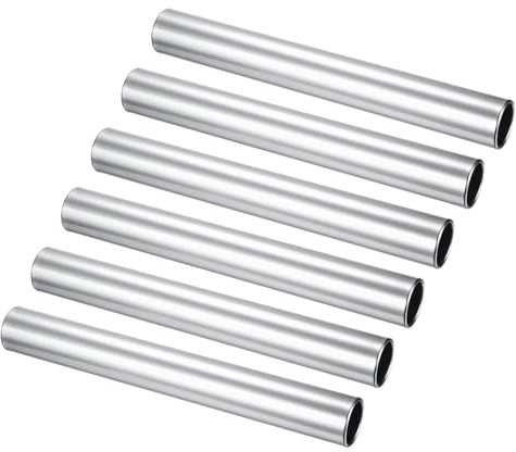 PATIKIL Aluminum Relay Batons, 6 Pcs Field Track Relay Events Baton for Race Gym Track and Field Equipment Class Games Outdoor Sports Running Practice, Silver