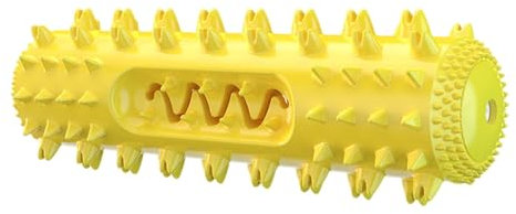 Tioheam Gummi-Hundespielzeug, Hunde-Kauspielzeug aus Gummi - Kauspielzeug, Quietschstab,Hundezahnbürste, Robustes, interaktives, unzerstörbares Spielzeug, Kau-Quietschstab