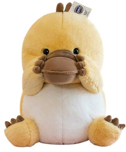 Schnabeltier Plüschtier, Niedliches Schnabeltier Plüschtier, Cartoon Schnabeltier Kissen Cartoon Plüschtier Gefüllte Schnabeltier Puppe Puppe Heimdekoration Plüschpuppe (36 cm,Gelbes Schnabeltier)