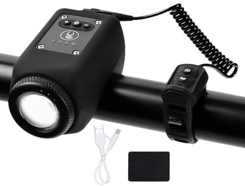 Campanello per mountain bike, impermeabile 110 dB, campanello elettronico con allarme di ricarica USB, campanello per manubrio della bicicletta
