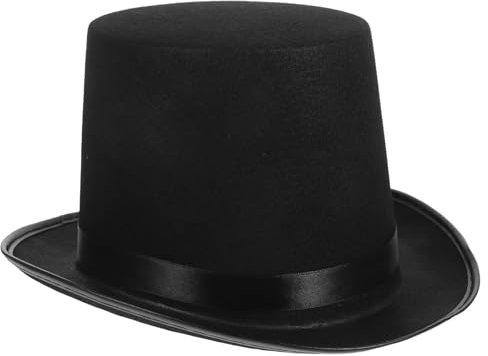 LIFKOME Zaubererkostüm Hut Jazz-Hüte großer brauner Zylinder Radfahren Schädelkappe Pilotenmütze Zubehör Gang halloween costume halloween kleidung hut herren Kostümhut Hüte anziehen Black