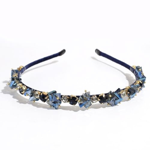 Qiwenr Strass Stirnband, Haarreifen Damen Kristall Haarband, Jahrgang Kristall Stirnband Glänzend, Elegantes Temperament für Hochzeit, Party, Abschlussball und Festivals, Stylen Sie mit Leichtigkeit