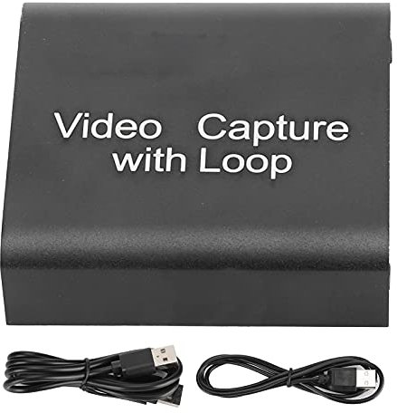 Rankomu 4K Capture Card Video Capture Card, HD Multimedia Interface Loop Out, USB Live Game Capture Board for PS4, Switch, Laptop, 4K Support, Long Cable