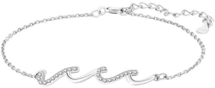 Stilvolles Armband – elegantes Wellenarmband mit Strass – Meeresthema-Armband, Kupferwellen-Schmuck für Freunde, Schwestern, Mutter, Refer to description, Kupfer, Uni