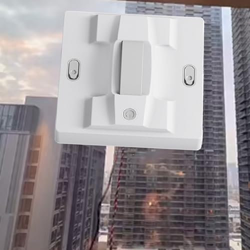 Robot Nettoyeur De Vitres Intelligent Avec Double Jet D'Eau Automatique, Robot Nettoyeur De Vitres, Planification De Trajet, Technologie De DéTection Des Bords,White