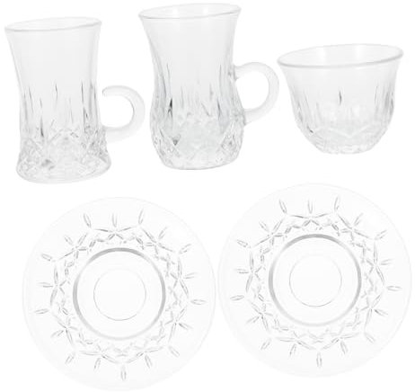 PRETYZOOM Service À Café Turc Élégant Verres À Thé En Forme De Gourde Tasses En Verre Lot De 4 Pour La Vaisselle Européenne