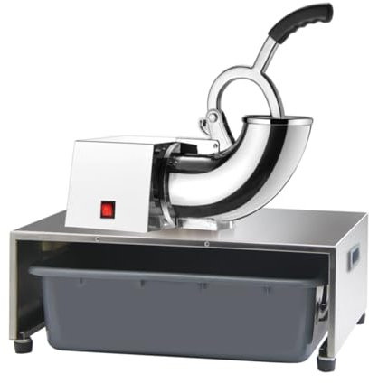 Macchina per Ghiaccio a Fiocchi, Macchina per Granita per Coni di Neve, Tritaghiaccio Commerciale 220LB/H, Macchina per Granita Soffice per Coni di Neve e Feste in Casa,110V