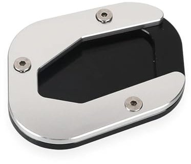 SHYYBD Seitenständer Splatte Motorrad-Seitenständer Für R 1200 GS LC R1200GS R1250GS Adventure 2004–2012 Vergrößerte Seitenständer-Verlängerung Vergrößern Polster(Silber)