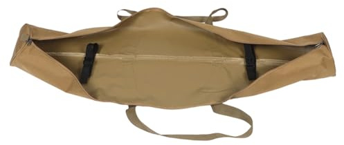 Anneome Angelruten Aufbewahrungstasche Oxford Stoff Tragbare Zeltstangen Tasche mit Reißverschluss für Camping Outdoor Aktivitäten und Angelausrüstung Khakifarben
