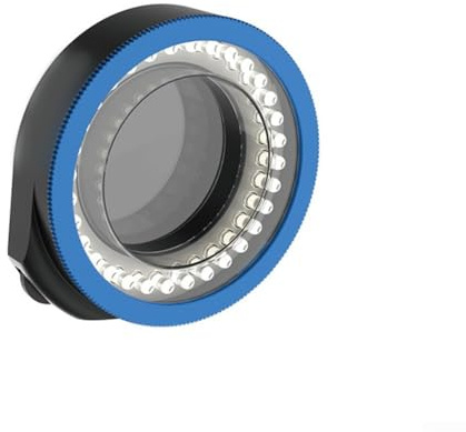 CYRENT Sorgente luminosa regolabile del microscopio del LED 32 perline della lampada Dual Polarizer Ring Light per uso industriale del laboratorio