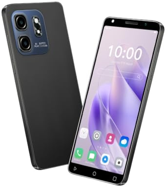 PrzTIk Cheap Mobile Phone, 5.0 Inch HD Screen, 16GB ROM (Expansion To 128GB), 3500mAh Large Battery, Face ID/WIFI/GPS/Android Phone (Hot50Pro-Black)