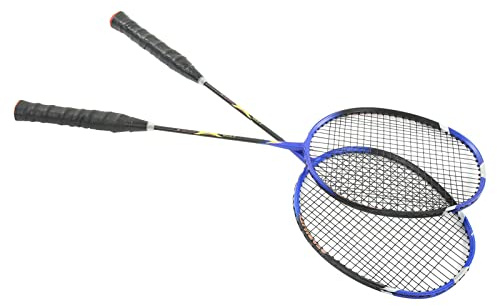 Alomejor Carbon -Legierung Badmintonschläger mit Einem Besseren Design für Training und Wettbewerb Blau 2PCs