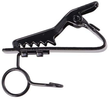 DEARMAMY Metall Mikrofonclip Ansteckclip Schwarz 12 Stück für Kleiner Ansteckmikrofon mit Hoher Elastizität für Persönliches Karaoke und Voice Chat