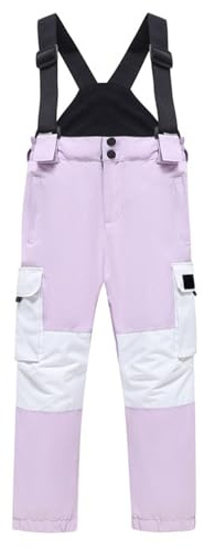 Pantaloni da sci oversize per ragazze Pantaloni da snowboard larghi Pantaloni da sci con bretelle regolabili Pantaloni da snowboard impermeabili all'aperto antivento Pantaloni da snowboard traspiranti
