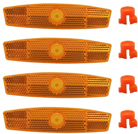 YPREWY Reflectores de radios para bicicletas, 4 unidades, reflectores de clip altamente reflectantes para ruedas