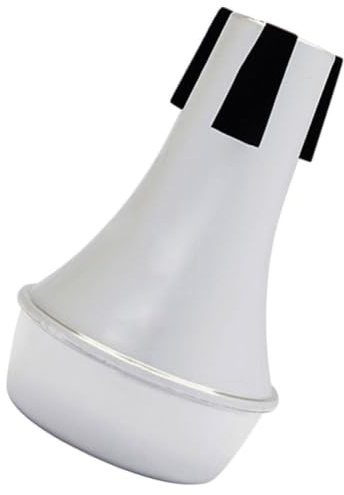 Mini Trumpet Practice Mute Silver Abs Portable, for Beginners | Reduce Practice Volume without Affecting Tone, Compact Accessory for Sessions, One Piece Included