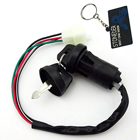 STONEDER Interruttore a chiave a 4 pin per 50 cc, 70 cc, 90 cc, 110 cc, 125 cc, quad, 4 ruote, ATV, Go Kart