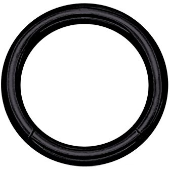 beyoutifulthings Piercing-Ring Universal-Piercing Brust Nippel Nase Septum Ohr Helix klick-Verschluss Edelstahl Schwarz Clear 1,6mm 12mm