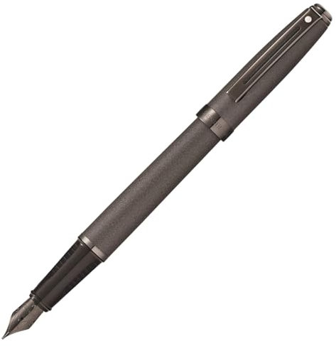 Sheaffer Prelude - Refillable Fountain Pen, fine Nib, Matte Gunmetal, Gunmetal PVD Plated Trim