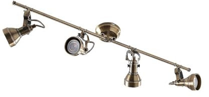 Ceiling Light 'Perseas' dimmable (Industrial Design) in Bronze Made of Metal for e.g. Living Room & Dining Room (4 Light Sources, GU10) from Lindby | Ceiling lamp, lamp