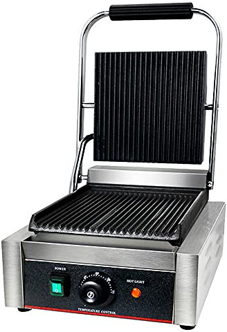 Plancha de grill profesional de 1800 W, Plancha Grill Electrica Fry Top Parrilla Electrica Industrial, 0 a 300 °C