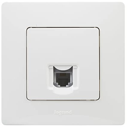 Legrand 396442 Presa per telefono RJ11 della gamma Niloé monoblocco con meccanismo completo, colore bianco